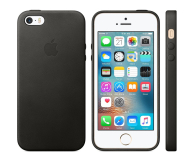 Apple Leather Case do iPhone SE czarny - 299550 - zdjęcie 3